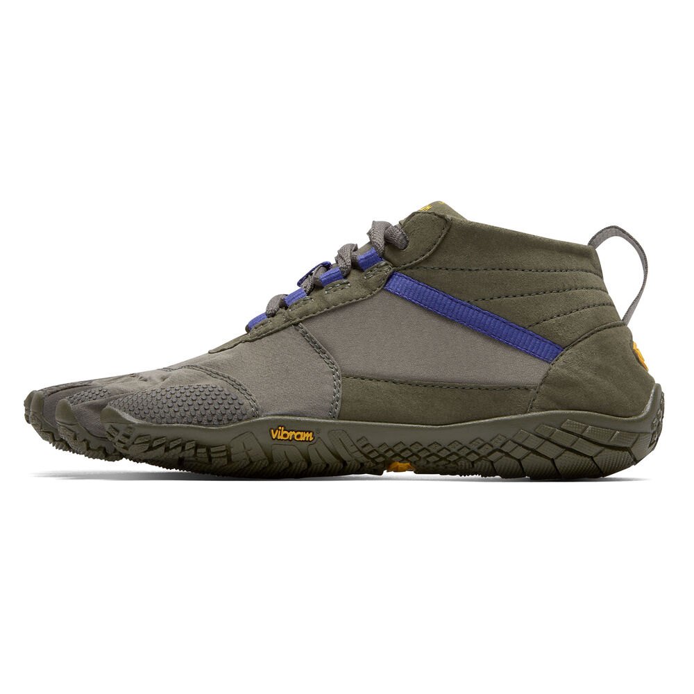 Vibram Five Fingers Womens Trail Shoes - Olive/Purple - V-Trek - 82401-CQHJ